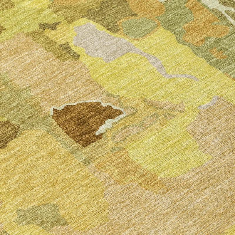 Machine Washable Indoor/Outdoor Chayden ACN1028 Gold Rug