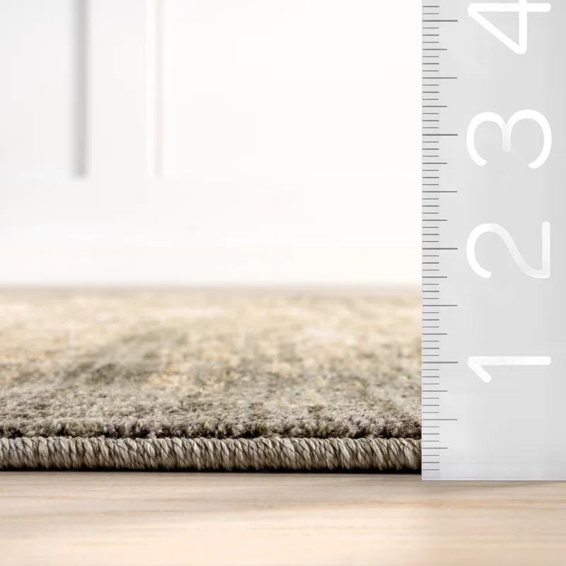 17 Stories Fiadh Abstract Fringe Area Rug