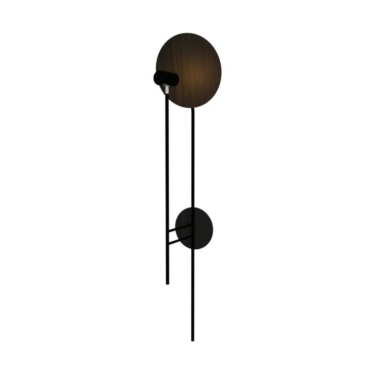 Charcoal Black Contemporary Wooden Wall Sconce