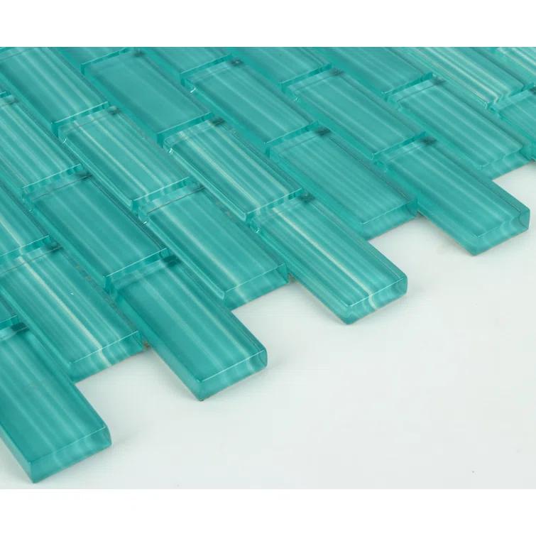WS Tiles® Swimming Pool Series 1" x 2" Straight Edge Glass Mosaic Tile