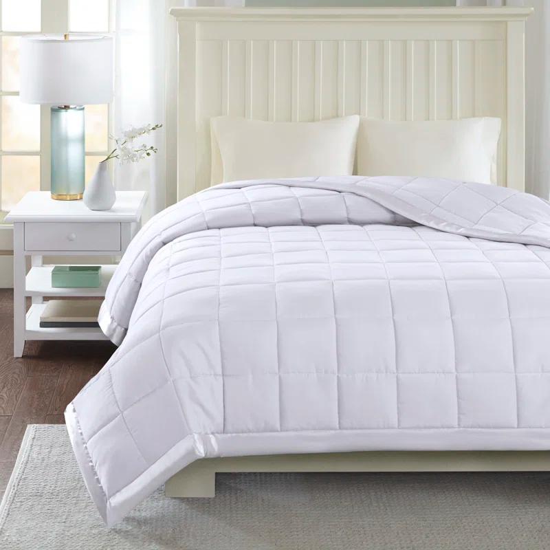 Madison Park Lightweight Down Alternative Blanket with Satin Trim
