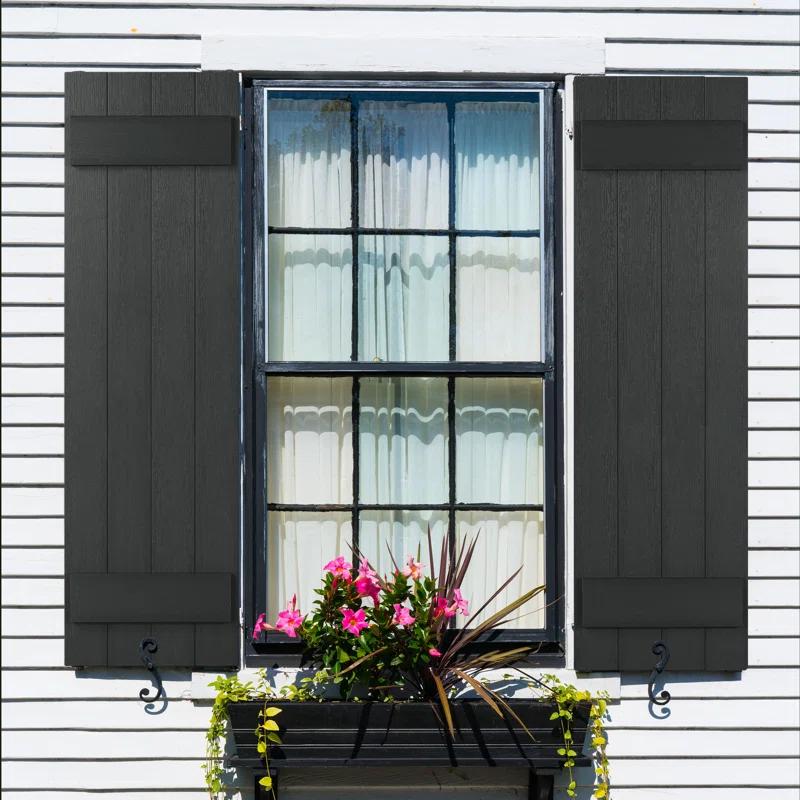 Highwood USA 13.2'' Board & Batten Shutters (Set of 2)