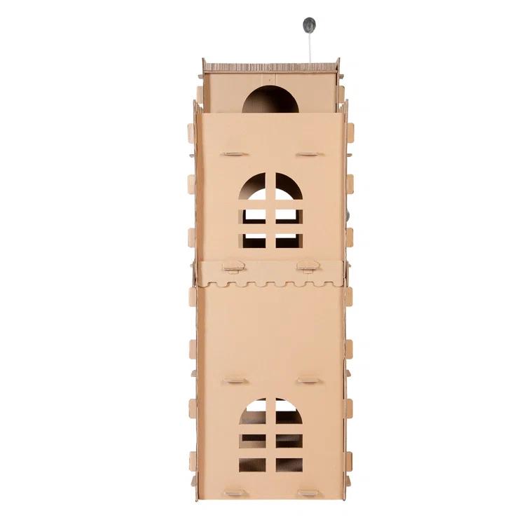 FurHaven Tiger Tough Castle Playground Deluxe Scratcher House