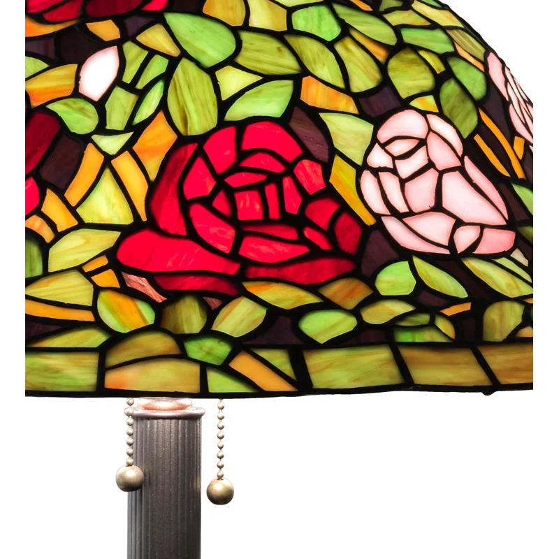 27821 Meyda 62" High Tiffany Rosebush Floor Lamp