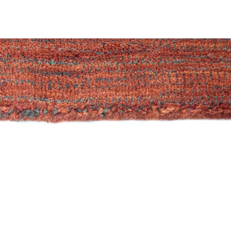 Darya Home Waldo Collection Contemporary Solid Area Rug Rust
