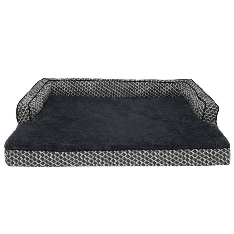 FurHaven Plush & Diamond Décor Comfy Couch Pet Bed