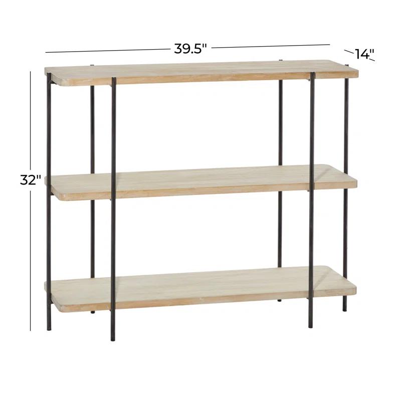 Wood And Metal Console Table