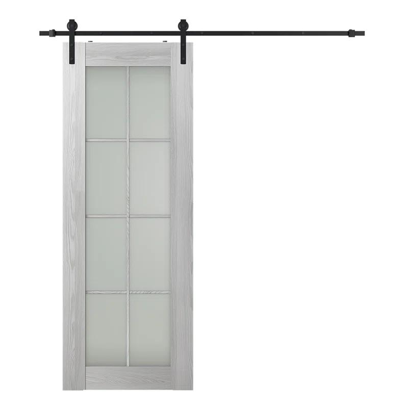 Belldinni Avon 8 Lite Solid + Manufactured Wood Paneled Barn Door