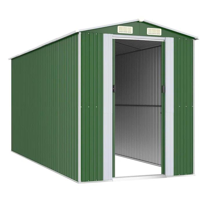 VidaXL 6.3 ft. W x 14.43 ft. D Steel Traditional Storage Shed