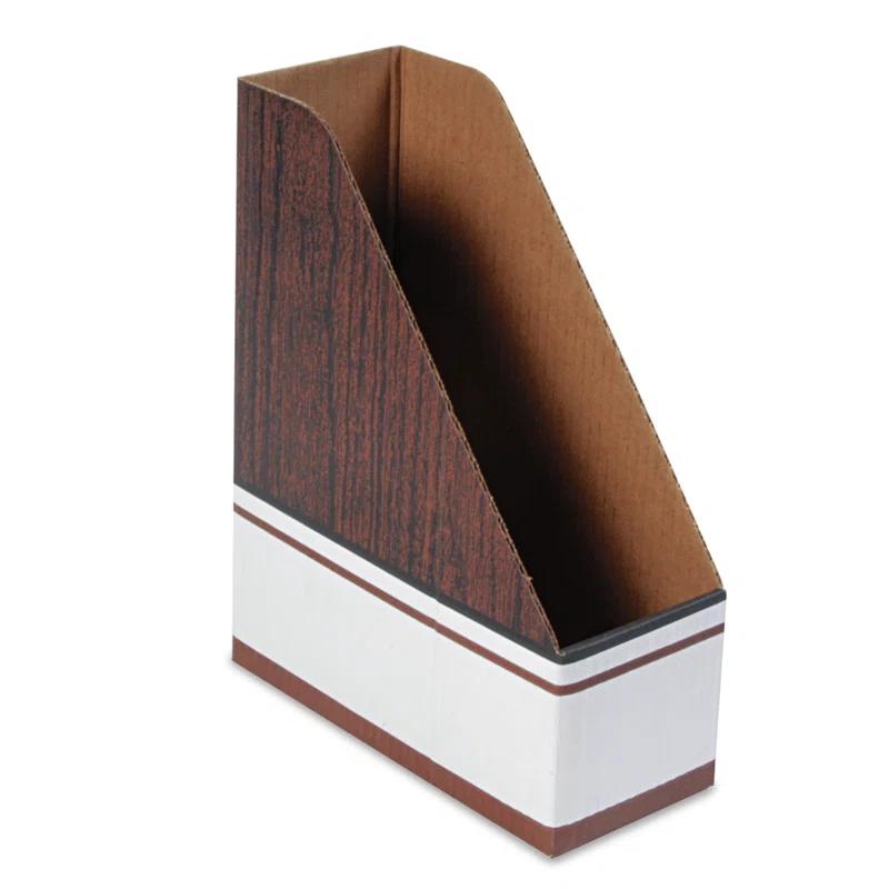 Bankers Box® Open Back Corrugated Cardboard Magazine File, 4 x 9 x 11-1/2, Wood Grain, 12/Ctn & Reviews | Wayfair