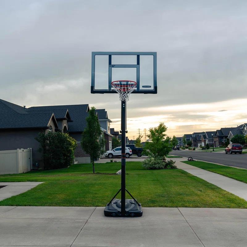 Lifetime Height Adjustable Outdoor 52" Steel Portable Full-Size Basketball Hop