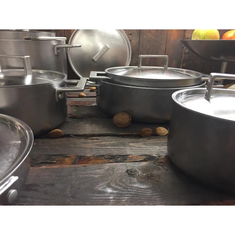 MEPRA Deep Pot with Lid Attiva Pewter Stainless Steel