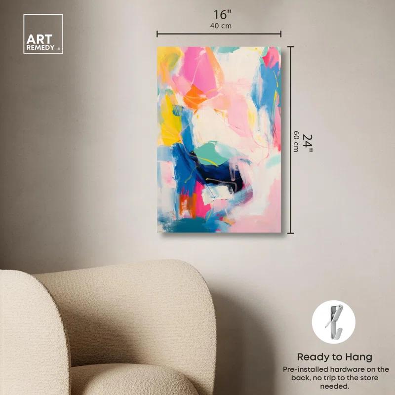 Art Remedy Colorburst Melody Canvas Modern Color Abstract by Art Remedy