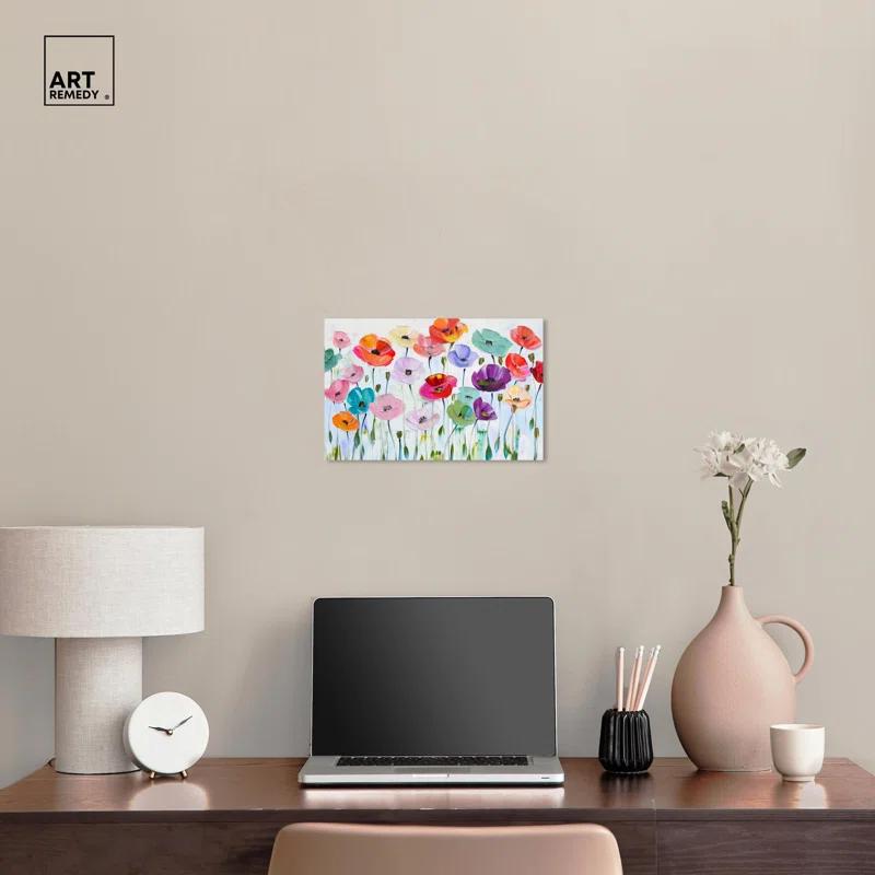 Art Remedy Summer Blooms II Canvas Soft Floral Art by Art Remedy