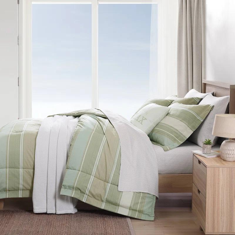 Tommy Bahama Home Tommy Bahama Serenity Green Cotton Reversible 5 Piece Comforter Set