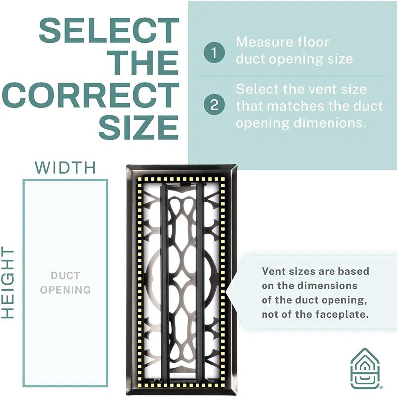 Home Intuition Victorian Floor Vent Cover Register With Mesh Net