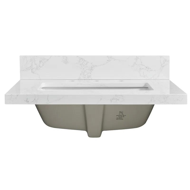 Vinnova Jaen 25'' Stone Single Bathroom Vanity Top with Sink