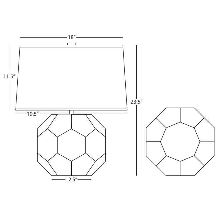 Lily Glazed Ceramic Accent Table Lamp with Linen Shade