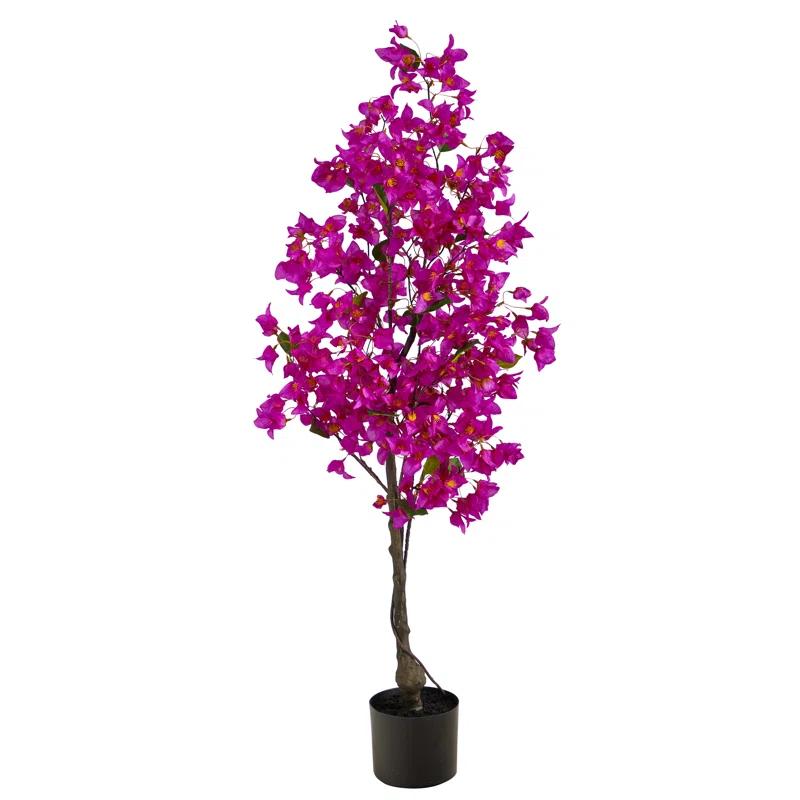 Primrue Faux Flowering Tree in Planter