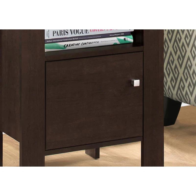 Millwood Pines Accent Table, Side, End, Nightstand, Lamp, Storage, Laminate, Transitional