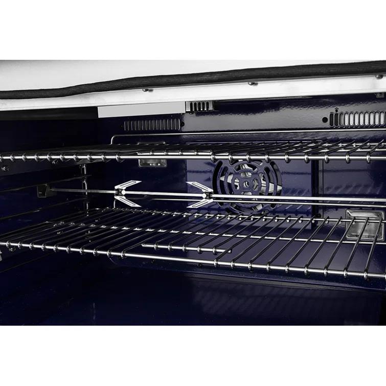 Forno Capriasca 48-inch Dual Fuel Range All Stainless Steel, 8 Brass Burners, 6.58 cu.ft. Double Ovens FFSGS6187-48