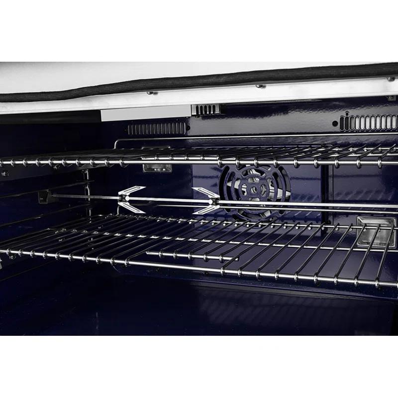 Forno Capriasca 48-inch Dual Fuel Range All Stainless Steel, 8 Brass Burners, 6.58 cu.ft. Double Ovens FFSGS6187-48