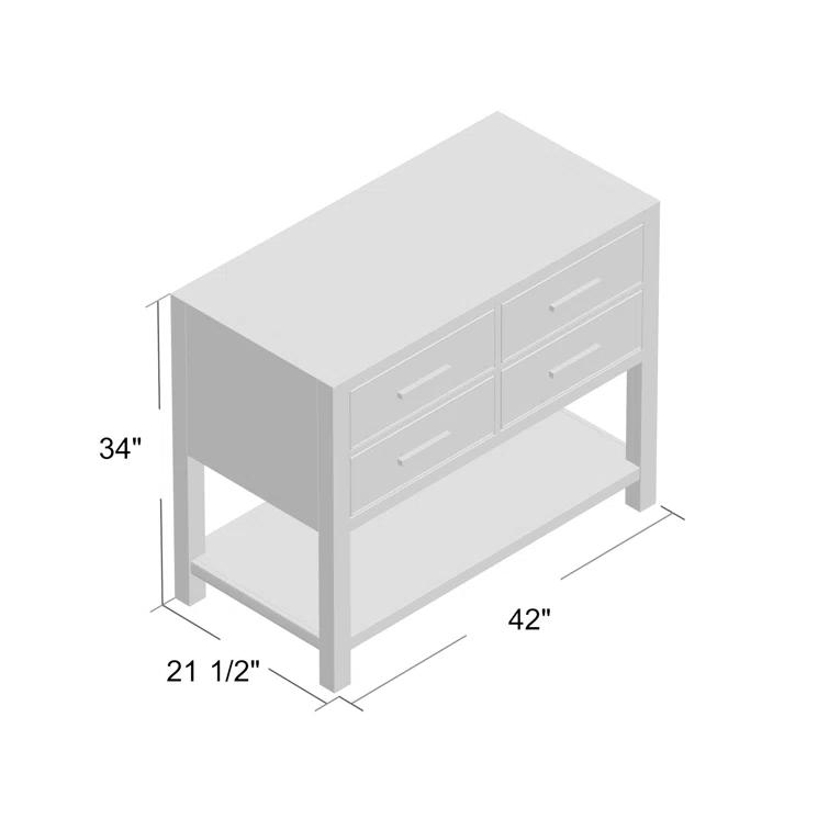 Latitude Run® Brooks 42" Single Bathroom Vanity Base Only