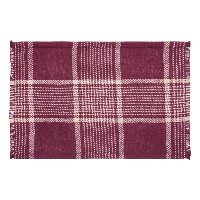 Gracie Oaks Vitala Plaid Rectangle Placemat (Set of 2)