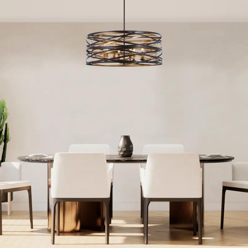 Minka Lavery Vortic Flow 8 - Light Dark Bronze/Mosaic Gold Unique/Statement Pendant