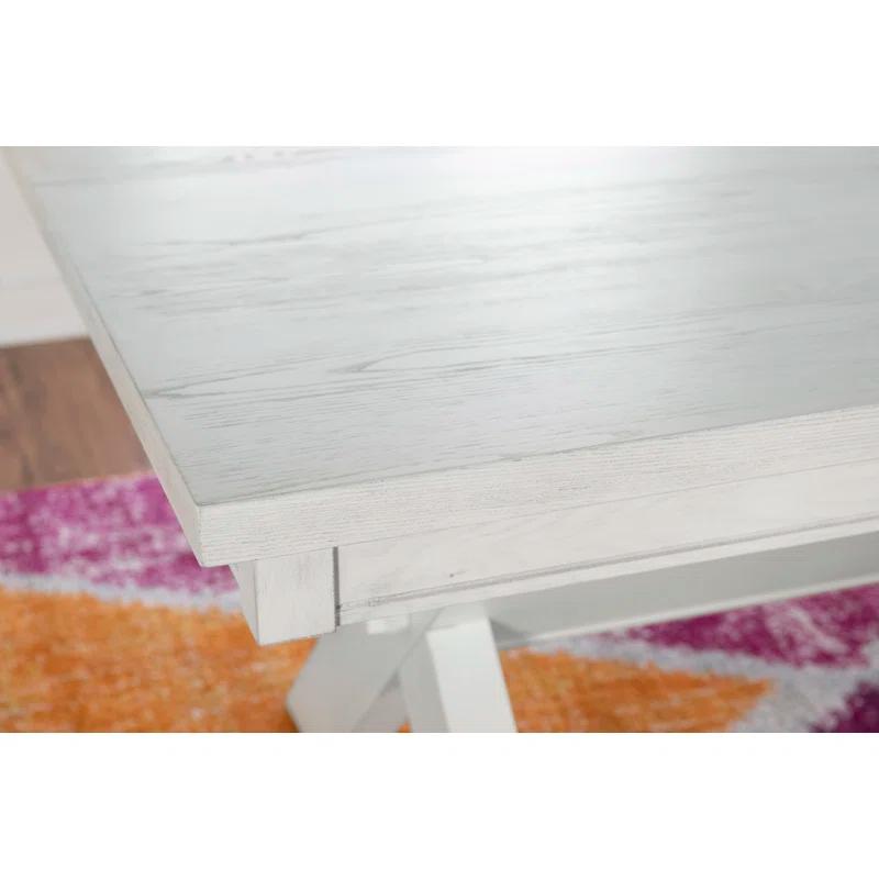 Kelly Clarkson Home Gigi 70" Solid Wood Farmhouse Trestle Base Dining Table