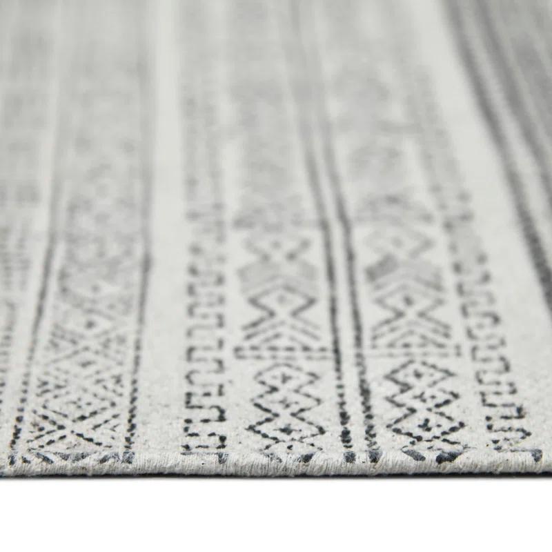 AMER Rugs Dune Alliya Charcoal Flatweave Cotton Area Rug