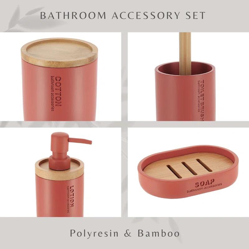 Evideco Willis Bathroom Accessory Set 5 Pieces
