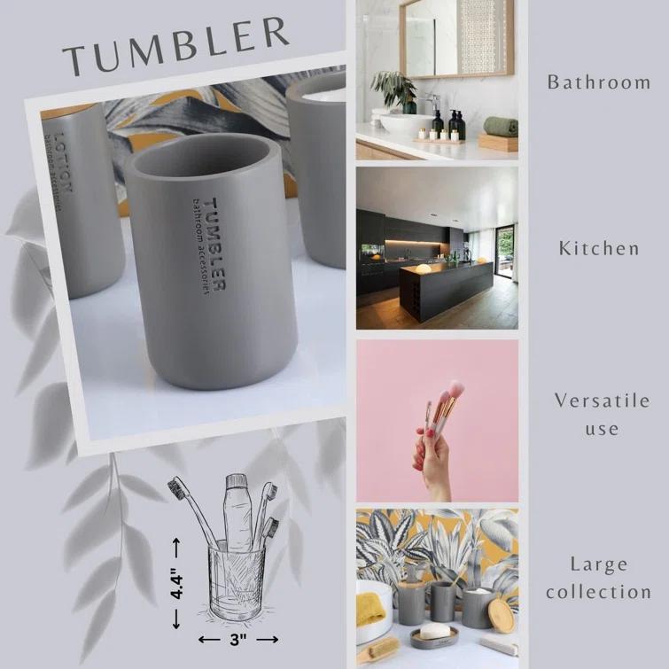 Evideco Bathroom Tumbler / Toothbrush Holder Willis Collection