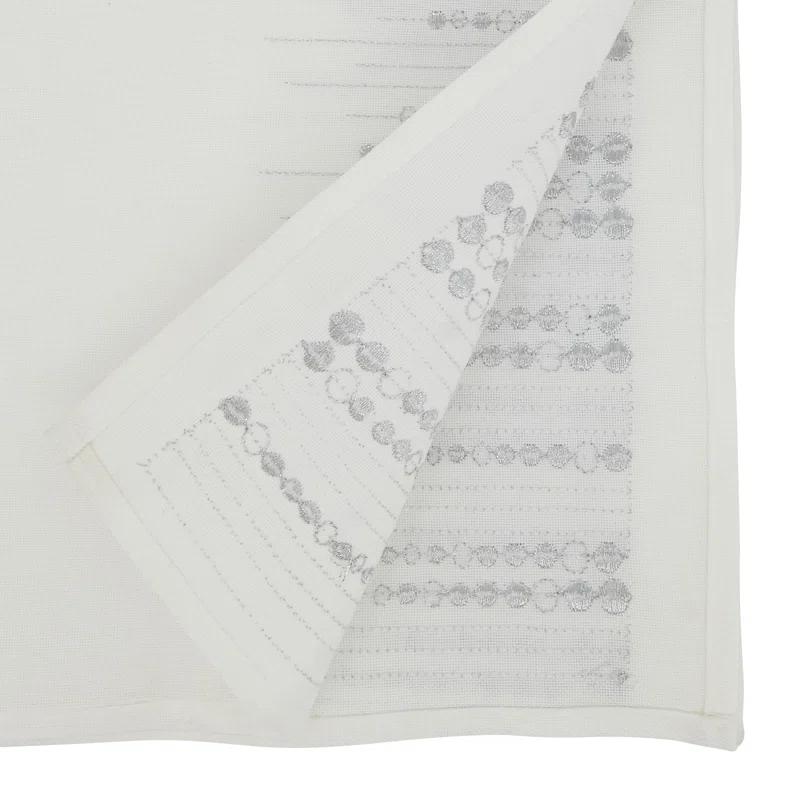 Saro Charming Embroidered Dots Table Runner