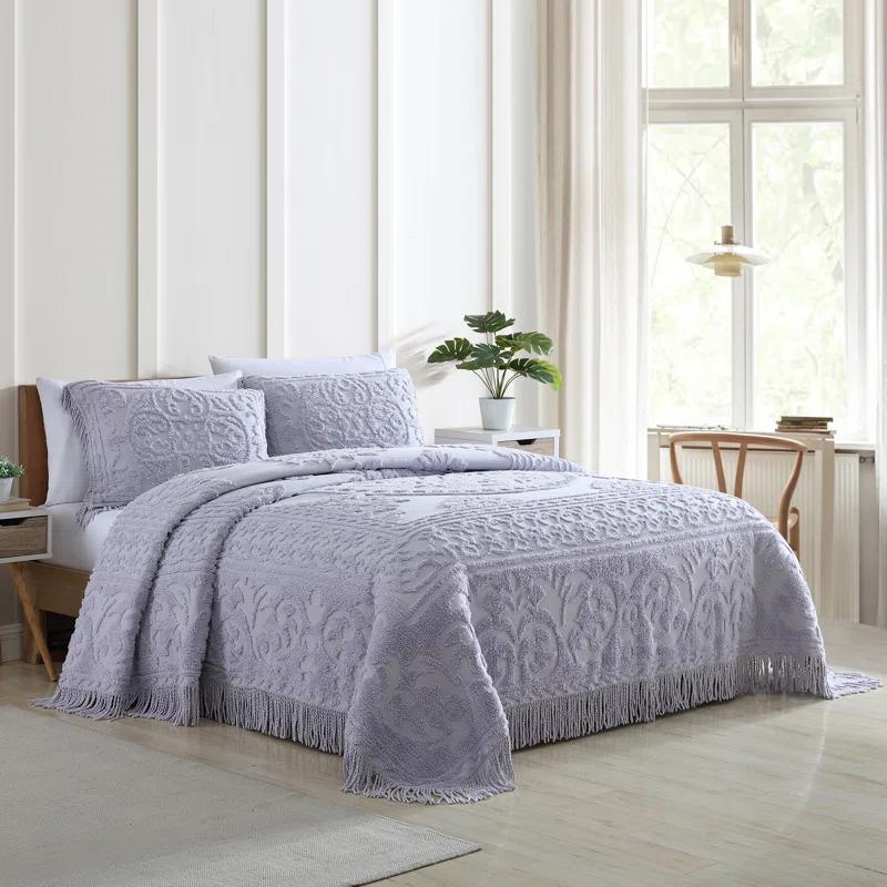 Beatrice Home Fashions Medallion Cotton Farmhouse / Country Quilt