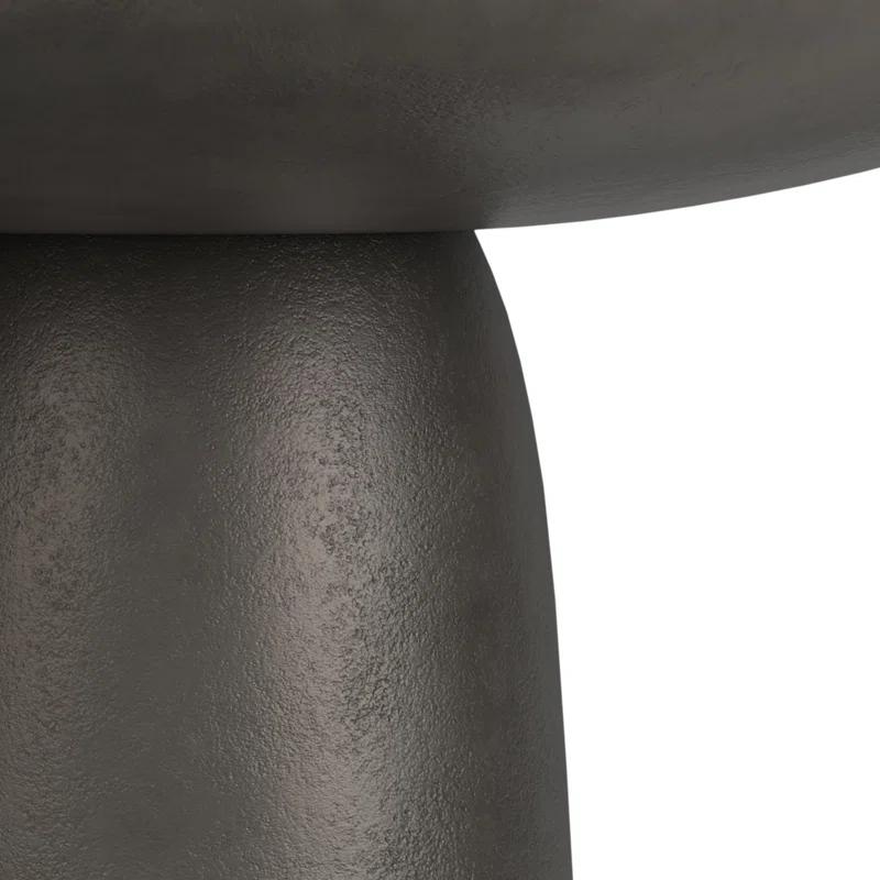 Simpli Home Alexa 30"W Cast Aluminum Mid-Century Modern Round Coffee Table with Pedestal Base, Fully Assembled