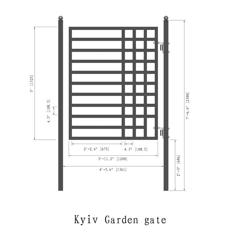 ALEKO 60'' H x 54'' W Metal Fencing with 1 Panel(s) Included