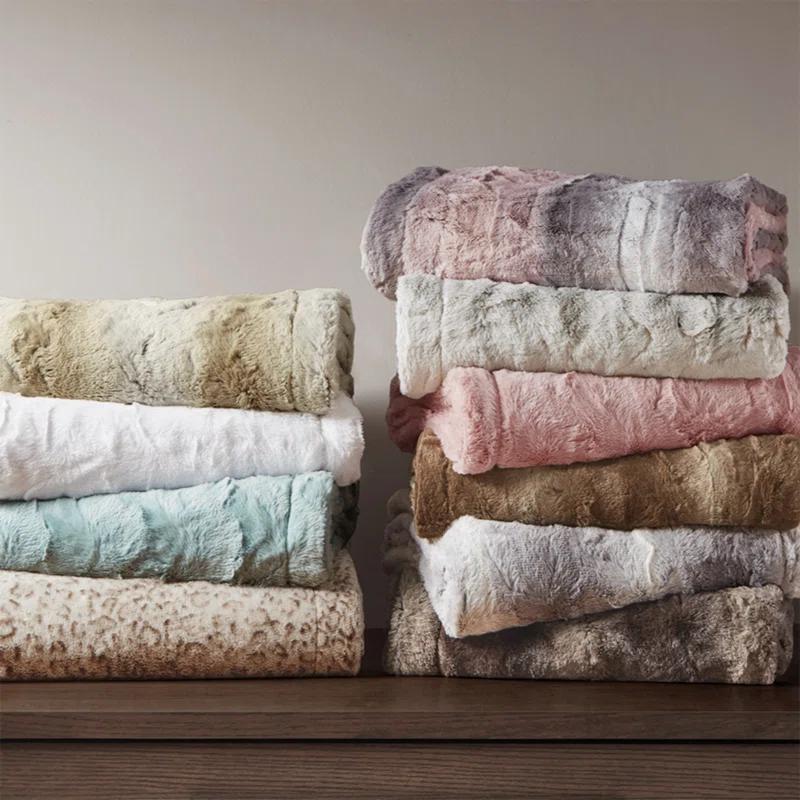 Madison Park Zuri Oversized Faux Fur Throw