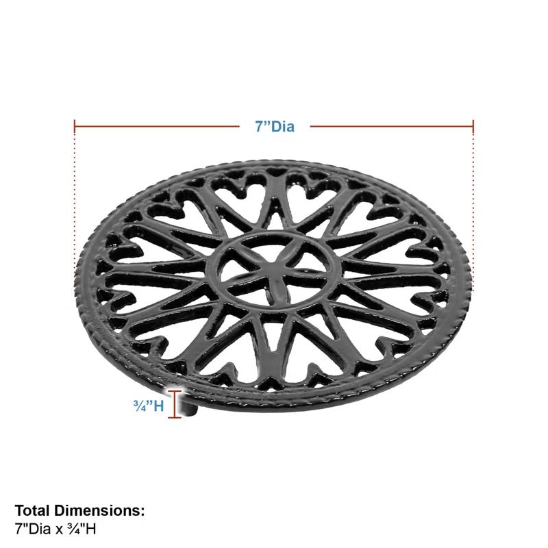 Highland Dunes Metal Round 1 Piece Trivet