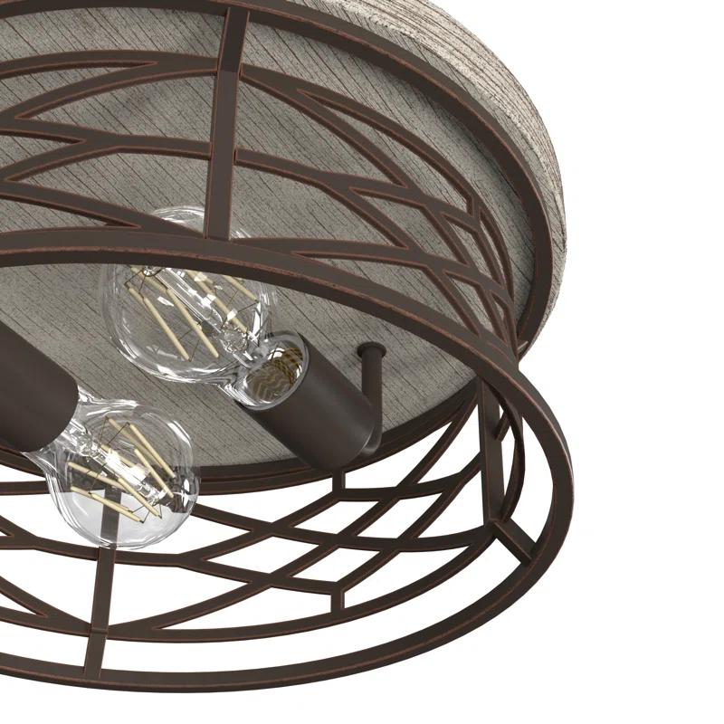 Langwood 2 - Light 13.25'' Unique/Statement Circle Flush Mount