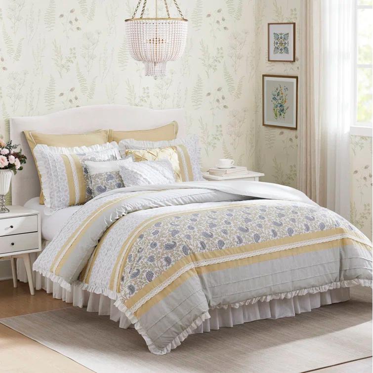 Madison Park Dawn 9 Piece Cotton Percale Comforter Set