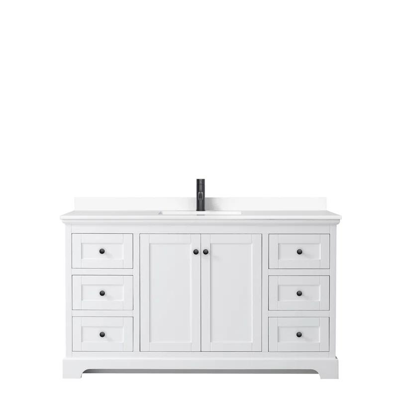 Wyndham Collection Avery 60'' Single Bathroom Vanity with Top
