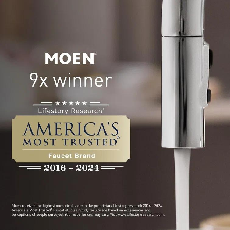 Moen Moen Banbury 4 in. Centerset Double Handle Bathroom Faucet 84943SRN