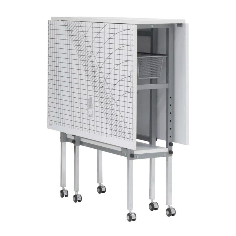 58.5'' x 36.75'' Foldable Sewing Table with Wheels