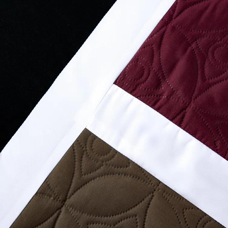 Chezmoi Collection 7-Piece Patchwork Bed in a Bag Comforter Set with Sheets