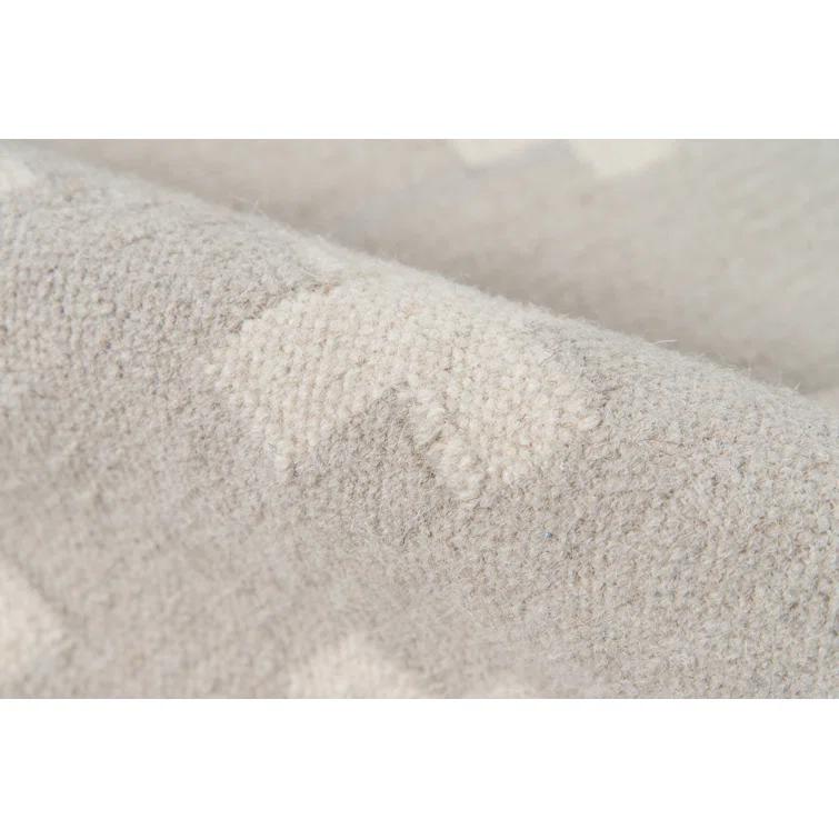Novogratz Topanga Geometric Handwoven Wool Gray/White Area Rug & Reviews | AllModern