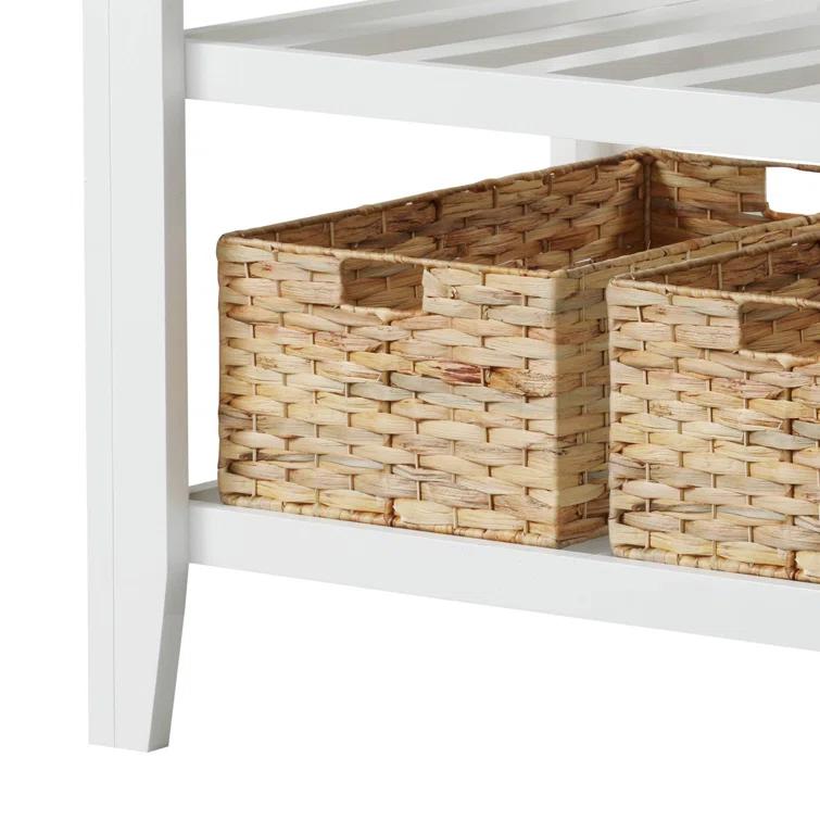 Birch Lane™ Argens Transitional Rectangular Kitchen Island with Natural Marble Top in White