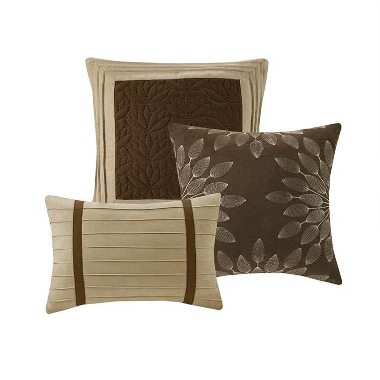 Madison Park Palmer 7 PC Pieced Faux Suede Comforter Set