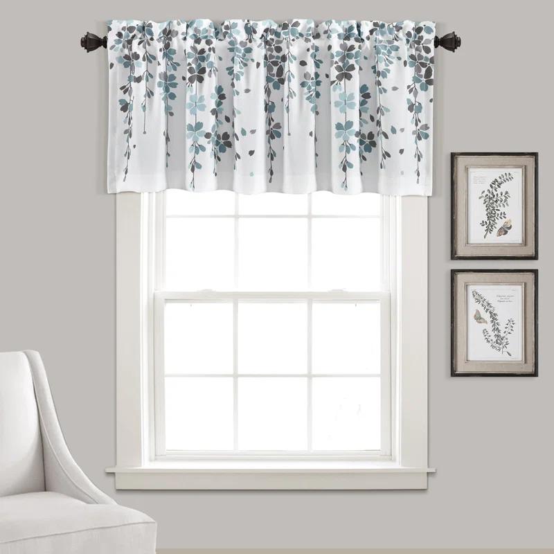 Lush Decor Floral Tailored 52'' W Window Valance