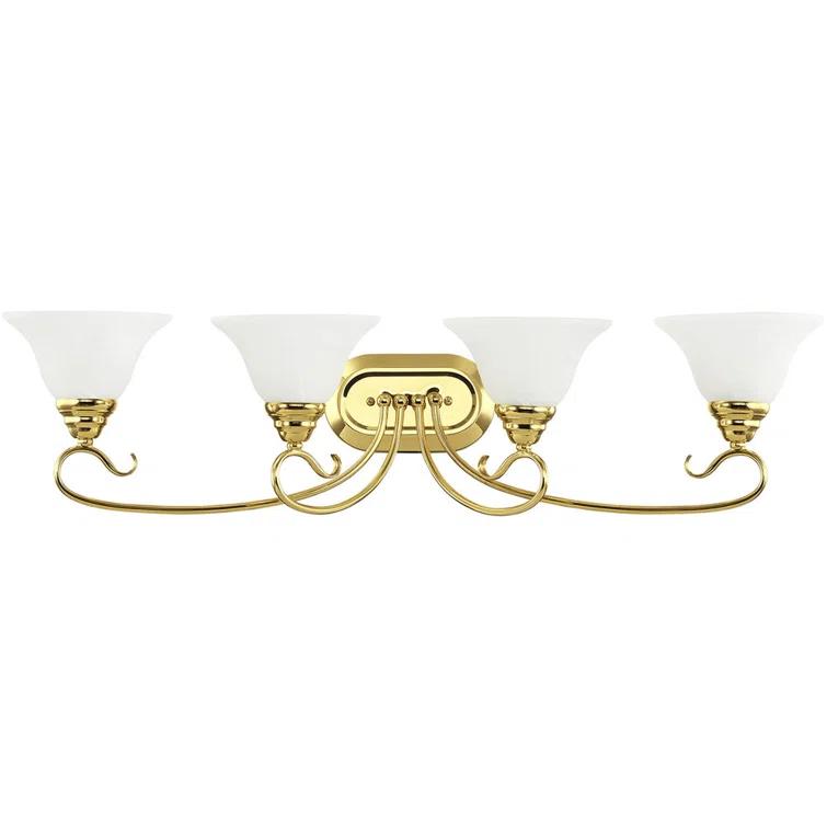 Livex Lighting Coronado 4 - Light Vanity in  Polished Brass
